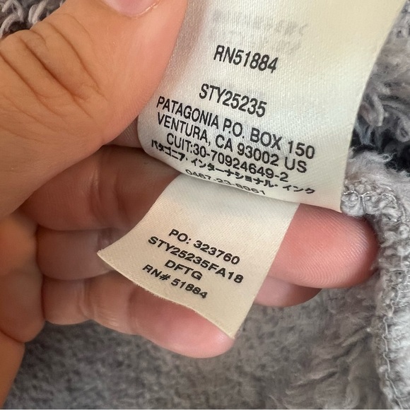 Patagonia Women’s Los Gato Fuzzy Gray 1/4 Zip Pullover Sweater Jacket Size XL - Picture 7 of 8